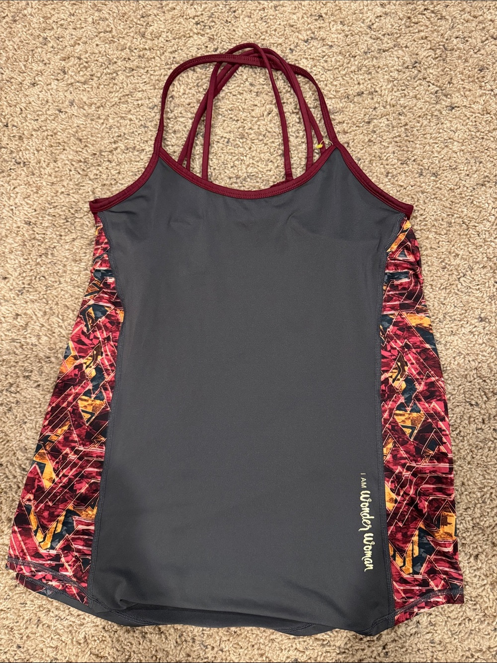 DC Comics Her Universe “I am Wonder Woman” 2 n 1 workout tank